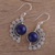 Pendientes colgantes de lapislázuli - Pendientes colgantes burbujeantes de lapislázuli de la India