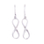 Sterling silver dangle earrings, 'Paths of Time' - Infinity Symbol Sterling Silver Dangle Earrings form India