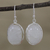 Moonstone dangle earrings, 'Glowing Delight' - Oval Moonstone and Silver Dangle Earrings from India (image 2) thumbail