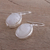 Moonstone dangle earrings, 'Glowing Delight' - Oval Moonstone and Silver Dangle Earrings from India (image 2b) thumbail