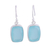 Chalcedony dangle earrings, 'Soft Blue' - Blue Chalcedony and Silver Dangle Earrings from India thumbail