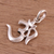 Sterling silver pendant, 'Majestic Om' - High-Polish Sterling Silver Om Pendant from India (image 2b) thumbail