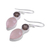 Rose quartz and smoky quartz dangle earrings, 'Dazzling Alliance' - Rose and Smoky Quartz Dangle Earrings from India (image 2e) thumbail