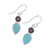 Chalcedony and smoky quartz dangle earrings, 'Dazzling Alliance' - Chalcedony and Smoky Quartz Dangle Earrings from India (image 2d) thumbail