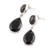 Onyx and tourmalinated quartz dangle earrings, 'Alluring Onyx' - Black Onyx and Tourmalinated Quartz Dangle Earrings (image 2d) thumbail
