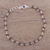 Smoky quartz link bracelet, 'Beautiful Saga' - Handmade Adjustable Smoky Quartz Link Bracelet from India thumbail