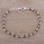 Smoky quartz link bracelet, 'Beautiful Saga' - Handmade Adjustable Smoky Quartz Link Bracelet from India (image 2b) thumbail