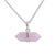 Rose quartz pendant necklace, 'Entrancing Crystal' - Adjustable Rose Quartz Crystal Pendant Necklace from India thumbail