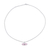 Rose quartz pendant necklace, 'Entrancing Crystal' - Adjustable Rose Quartz Crystal Pendant Necklace from India (image 2c) thumbail