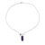 Amethyst pendant necklace, 'Purple Energy' - Adjustable Amethyst Pendant Necklace from India (image 2c) thumbail