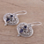 Iolite dangle earrings, 'Idyllic Love' - Natural Iolite and Silver Dangle Earrings from India (image 2b) thumbail