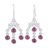 Garnet chandelier earrings, 'Wonderful Cascade' - Natural Garnet Chandelier Earrings from India thumbail