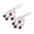 Garnet chandelier earrings, 'Wonderful Cascade' - Natural Garnet Chandelier Earrings from India (image 2d) thumbail