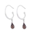 Smoky topaz dangle earrings, 'Trendy Drops' - Smoky Topaz Half-Hoop Dangle Earrings from India thumbail