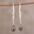 Smoky topaz dangle earrings, 'Trendy Drops' - Smoky Topaz Half-Hoop Dangle Earrings from India (image 2b) thumbail
