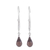 Smoky topaz dangle earrings, 'Trendy Drops' - Smoky Topaz Half-Hoop Dangle Earrings from India (image 2d) thumbail
