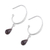 Smoky topaz dangle earrings, 'Trendy Drops' - Smoky Topaz Half-Hoop Dangle Earrings from India (image 2e) thumbail