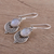 Rainbow moonstone dangle earrings, 'Undying Beauty' - Natural Rainbow Moonstone Dangle Earrings from India (image 2b) thumbail