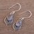 Rainbow moonstone dangle earrings, 'Undying Beauty' - Natural Rainbow Moonstone Dangle Earrings from India (image 2c) thumbail