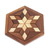 Wood puzzle, 'Rhombus Star' - Handcrafted Star-Shaped Wood Puzzle from India (image 2a) thumbail
