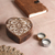 Wood decorative box, 'Flower-Filled Heart' - Floral Heart-Shaped Mango Wood Decorative Box from India