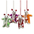 Wool felt ornaments, 'Joyful Puppies' - Set of 4 Puppy Ornaments in Wool Felt and Polyfill thumbail