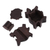 Holz-Puzzle-Kasten, 'Blumenschildkröte'. - Handgeschnitzte Puzzleschachtel aus Mangoholz-Schildkrötenholz aus Indien