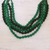 Collar de cuentas envuelto en algodón de varias hebras - Collar de cuentas envuelto en algodón reciclado de varios hilos verde