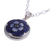 Ceramic pendant necklace, 'Glorious Bloom' - Floral Sterling Silver and Ceramic Necklace from India