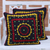Cotton cushion covers, 'Sun Ray Harmony' (pair) - Two Colorful Embroidered Cotton Cushion Covers from India