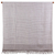 Schal aus Wollmischung, „Discreet Grey Stripes“ – Strickschal aus Wollmischung in Grau und Elfenbein mit Nadelstreifen