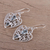 Blue topaz dangle earrings, 'Jali Love' - Blue Topaz Jali Motif Dangle Earrings from India