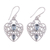 Blue topaz dangle earrings, 'Jali Love' - Blue Topaz Jali Motif Dangle Earrings from India