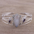 Rainbow moonstone and amethyst cuff bracelet, 'Feminine Glow' - Rainbow Moonstone and Amethyst Cuff Bracelet from India thumbail