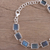 Labradorite link bracelet, 'Natural Rectangles' - Labradorite and Sterling Silver Link Bracelet from India (image 2c) thumbail