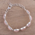 Rose quartz link bracelet, 'Pink Allure' - Rose Quartz and Sterling Silver Link Bracelet from India (image 2b) thumbail