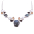 Multi-gemstone pendant necklace, 'Entrancing Dusk' - Dark Multi-Gemstone Pendant Necklace from India thumbail