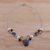 Multi-gemstone pendant necklace, 'Entrancing Dusk' - Dark Multi-Gemstone Pendant Necklace from India (image 2b) thumbail