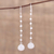 Rainbow moonstone dangle earrings, 'Morning Drops' - Rainbow Moonstone Teardrop Dangle Earrings from India (image 2) thumbail