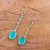 Chalcedony dangle earrings, 'Raining Drops' - Chalcedony Multi-Stone Dangle Earrings from India