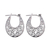 Sterling silver hoop earrings, 'Delightful Vines' - Sterling Silver Vine Motif Hoop Earrings from India thumbail