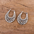 Sterling silver hoop earrings, 'Delightful Vines' - Sterling Silver Vine Motif Hoop Earrings from India (image 2c) thumbail