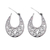 Sterling silver hoop earrings, 'Delightful Vines' - Sterling Silver Vine Motif Hoop Earrings from India (image 2e) thumbail