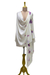 Silk blend shawl, 'Precious Primrose' - Hand Painted Silk Blend Floral Primrose Shawl from India