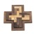 Holzpuzzle - Kreuzförmiges Akazien- und Haldu-Holz-Puzzle aus Indien