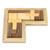 Wood puzzle, 'Angled Challenge' - L-Shaped Acacia and Haldu Wood Puzzle from India
