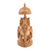 Wood sculpture, 'Majestic Procession' - Detailed Wood Sculpture of Elephant with Howdah (image 2d) thumbail