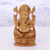Holzskulptur - Handgeschnitzte Lord Ganesha-Skulptur aus Indien