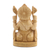 Holzskulptur - Kadam-Holzstatuette von Ganesha sitzend