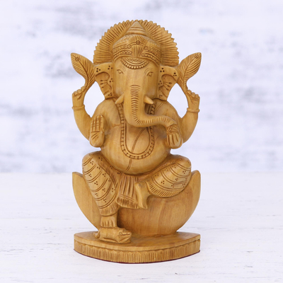 Wood sculpture, Deva Ganesha